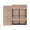 Bestar Pur Queen Murphy Bed and Storage Unit with Drawers (101W) in rustic brown 26881-000009 - alternate 2
